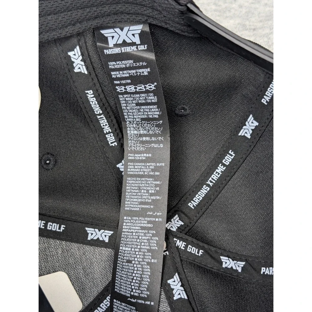 PXG Parsons Xtreme Golf Snapback Hat Black White Logo Structured Cap NEW